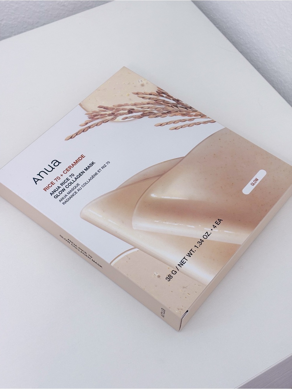 Anua Rice 60 Glow Collagen Mask (4 count)